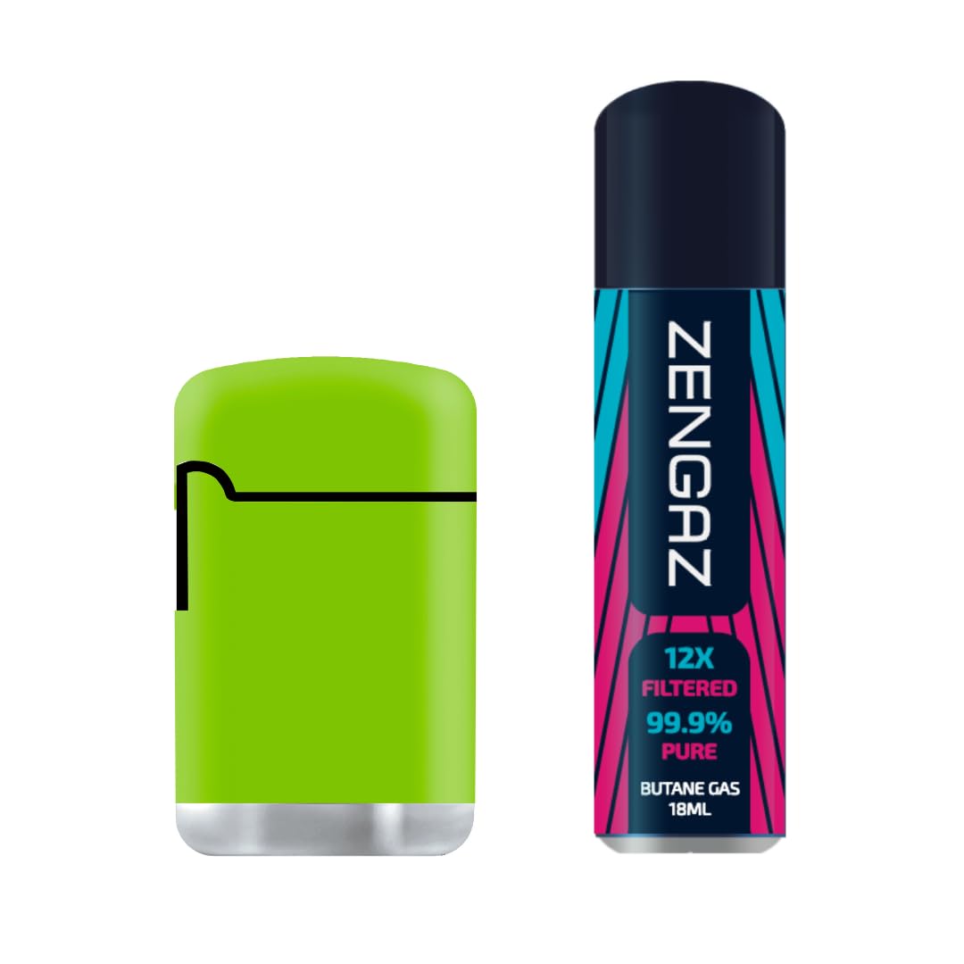 Zengaz ZL 3 Mega Jet Flame Lighter Green + 18ml Gas