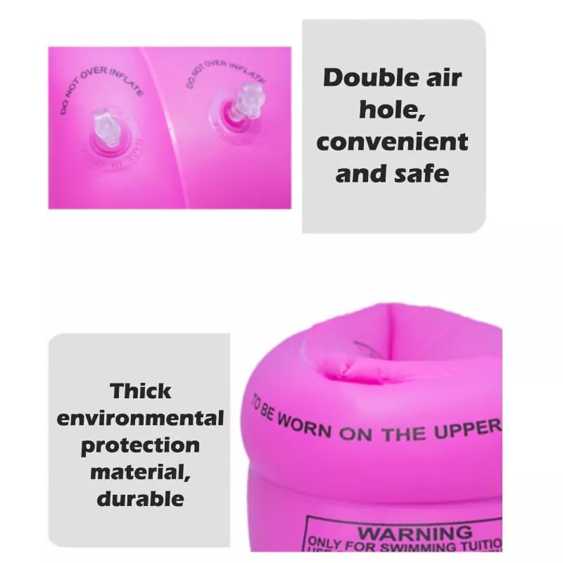 Swimming Inflatable Floating Arm Bands - 10 Pack - Pink