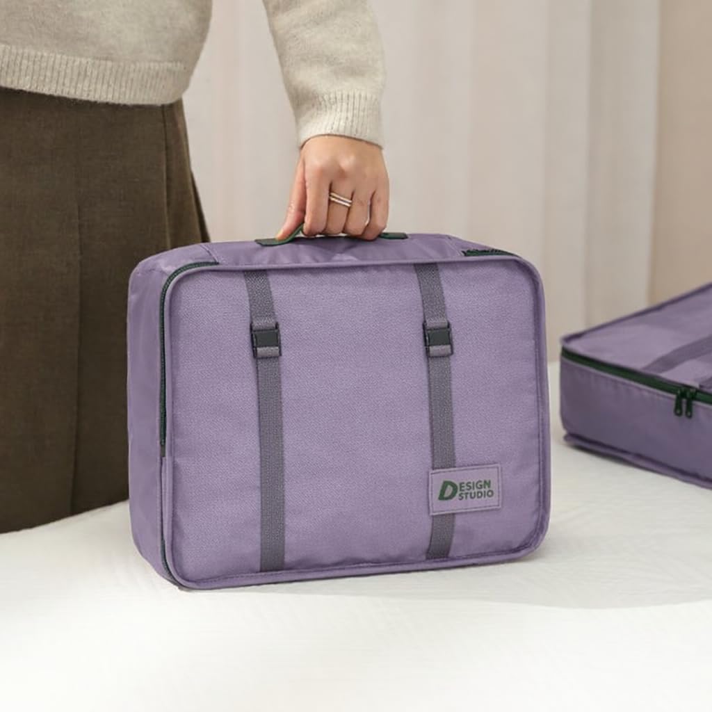 7‑Piece Travel Packing Organizer Set (Purple)