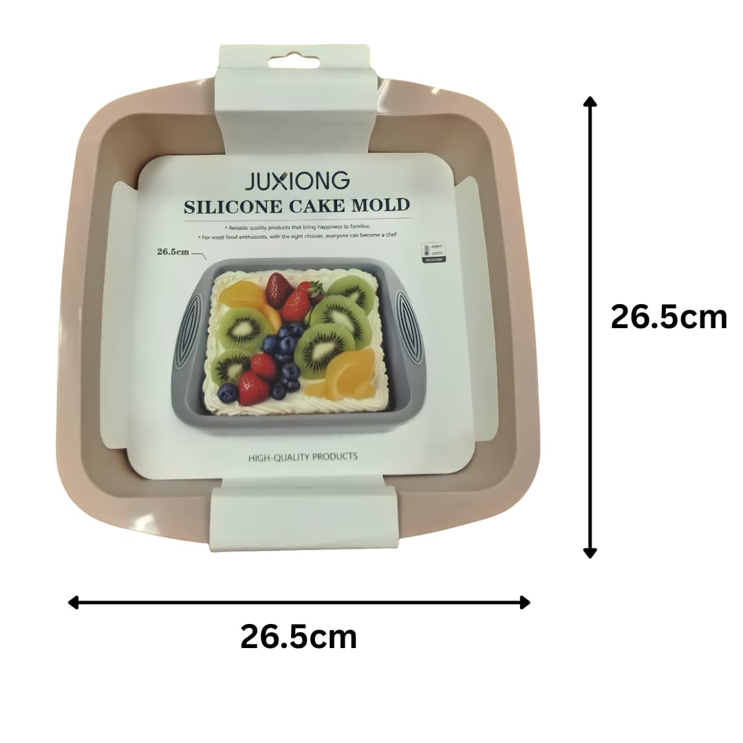 Silicone Cake Mold - Square - 26.5x26.5cm (Pink)