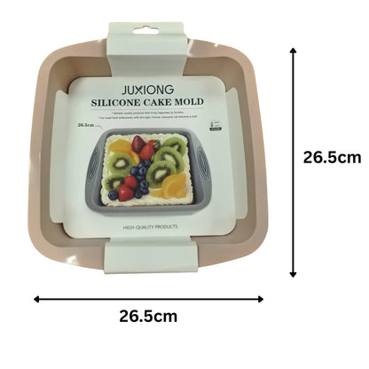 Silicone Cake Mold - Square - 26.5x26.5cm (Pink)