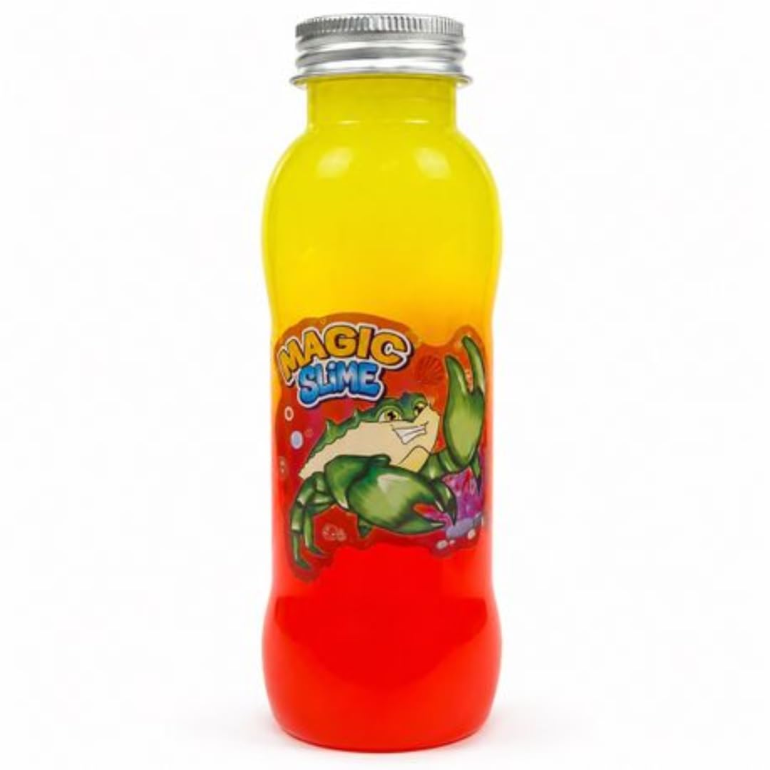Magic Slime Neon Coloured Bottles, Sea Animal Theme, Kids Sensory Toy, 12 Pack
