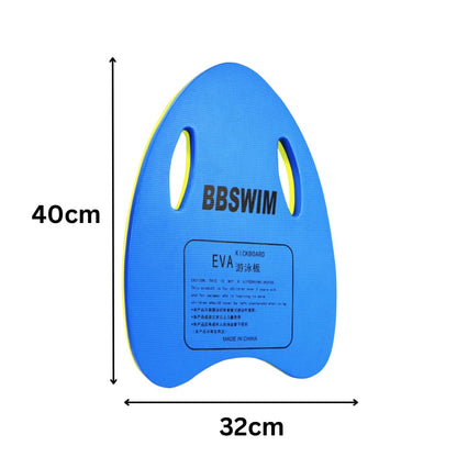 Swimming Combo Set - Kickboard and Inflatable Arm Bands for Beginners - Blue