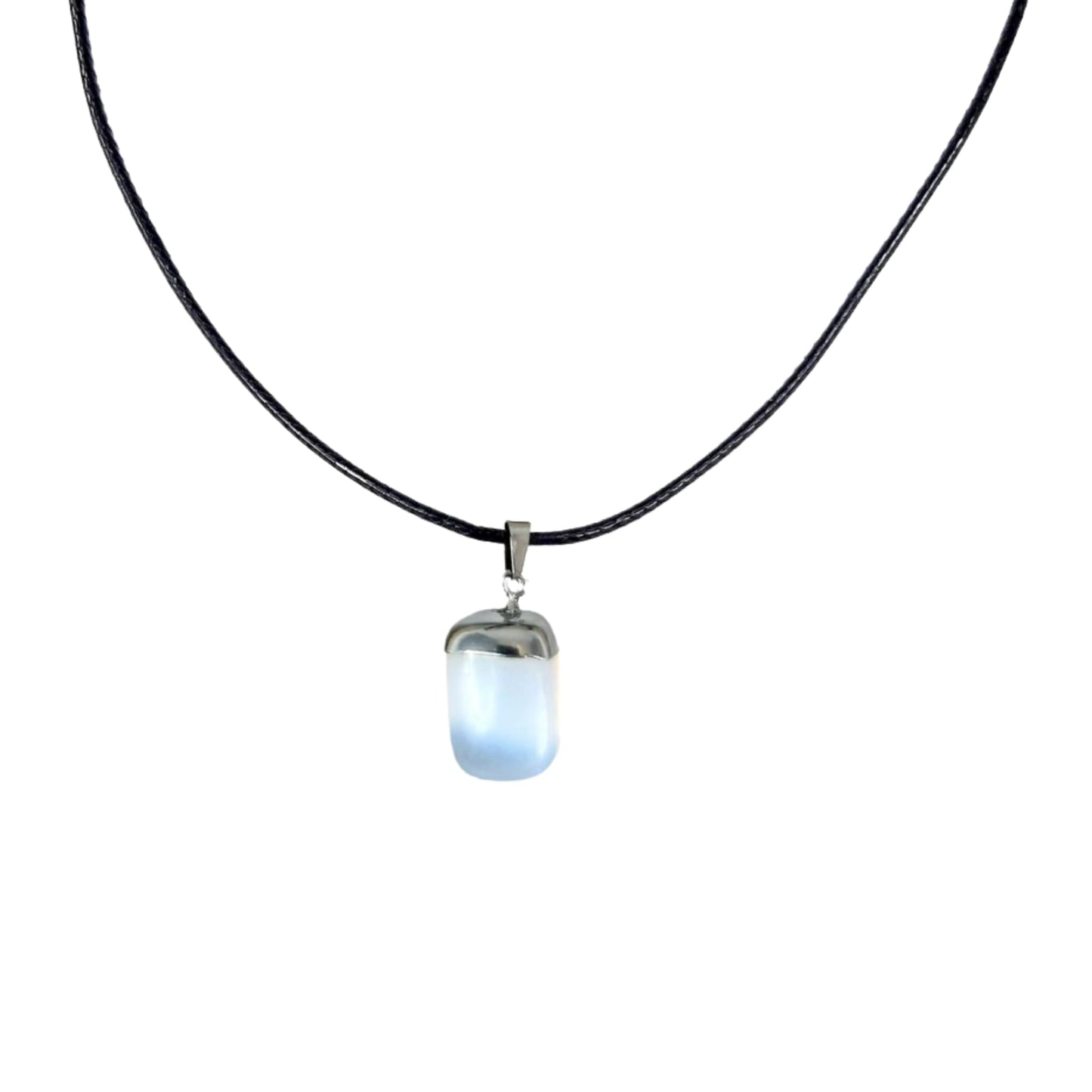 Earth Stone Collection - Polished Crystal Stone Necklace (Opal)