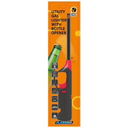 Africa Flame Medium Utility Braai Lighter with Built-in Bottle Opener (Black)