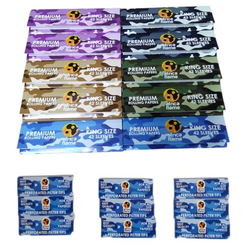 Value Pack - 10 Africa Flame Rolling Papers And 9 Filters Tips