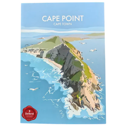 Debest Cape Town Travel Art Card A5 - Cape Point And ZL3 Torch Jet Lighter