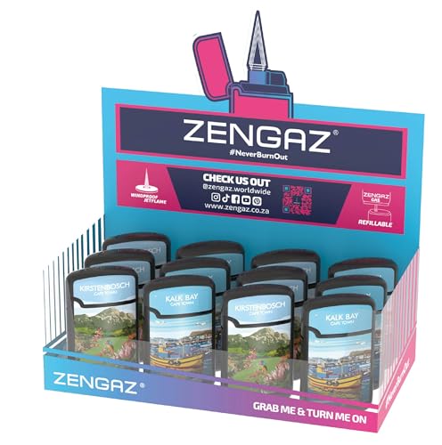 ZL3 Glenn John Art Mega Jet Flame Travel Lighter Tray - 12 Pack (Tray 3)