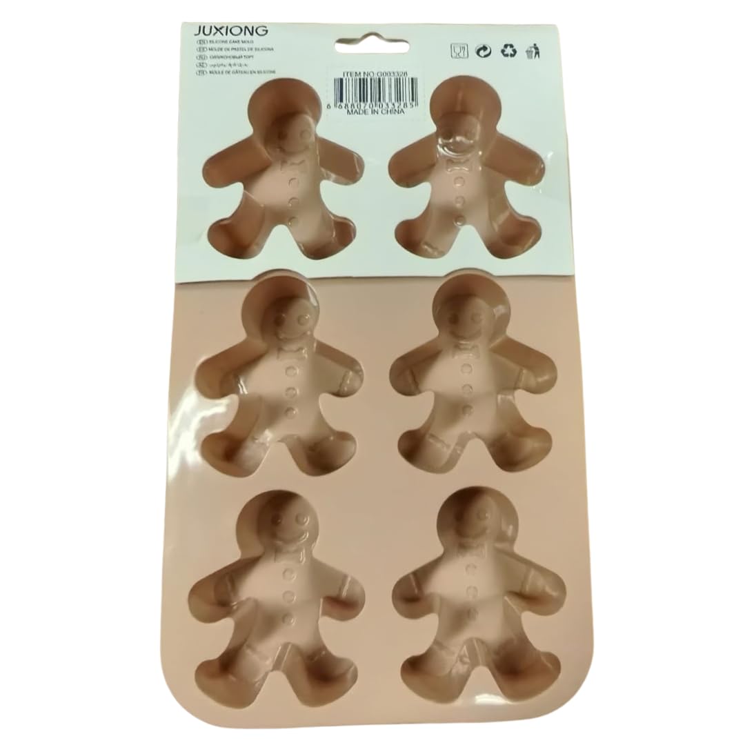Silicone Cake Mold - Gingerbread Man - 25.5x16cm (Pink)