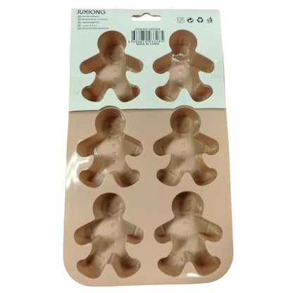 Silicone Cake Mold - Gingerbread Man - 25.5x16cm (Pink)