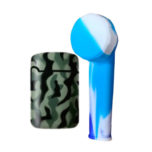 Green Army ZL-3 Torch Jet Lighter And Glacier Mini Silicone Rasta Pipe