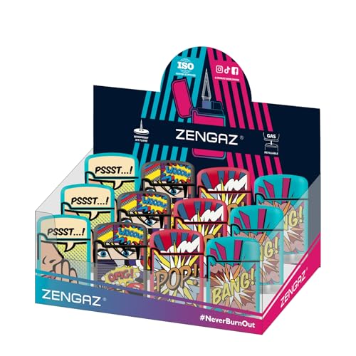12 Pack Zengaz Mega Jet Flame - PopArt Design