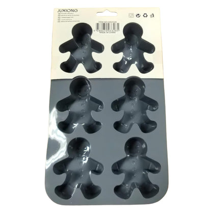 Silicone Cake Mold - Gingerbread Man - 25.5x16cm (Grey)