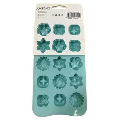 Silicone Chocolate Mold - Assorted Flowers - 20x10cm (Blue)