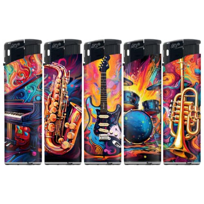 N2 Electronic Lighter - 5 Pack With 330ml Gas (Music)