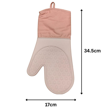 Silicone Oven Glove - Long - 34.5x17cm (Pink)