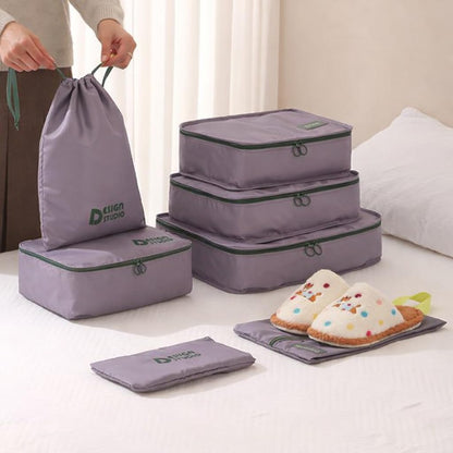 7‑Piece Travel Packing Organizer Set (Purple)