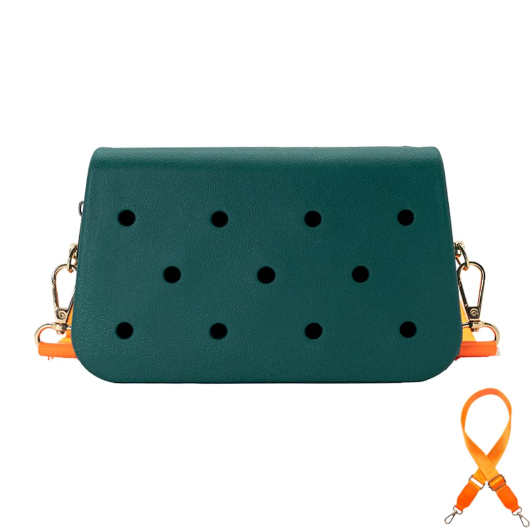 Coco EVA Croc Crossbody Bag – Lightweight Waterproof Shoulder Bag (Green)