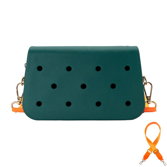 Coco EVA Croc Crossbody Bag – Lightweight Waterproof Shoulder Bag (Green)