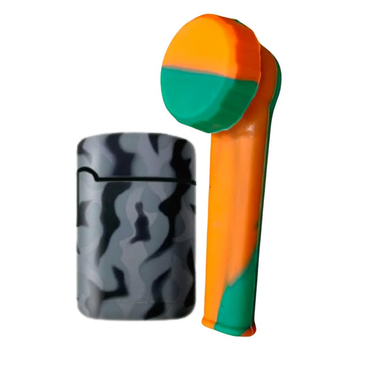 Grey Army ZL-3 Torch Jet Lighter And Orange Mini Silicone Rasta Pipe