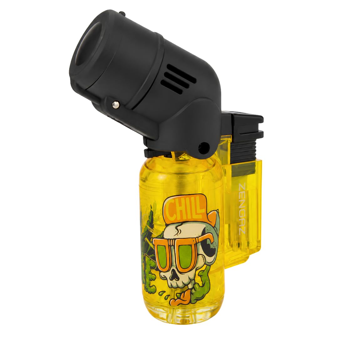 ZL-17 Angle Double Jet Torch Lighter – 2 Pack (Yellow)