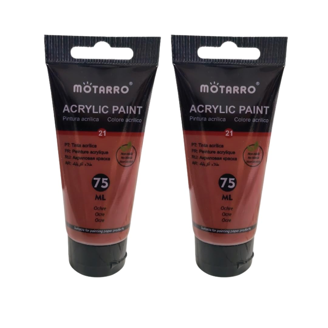 2 Pack Acrylic Paint – 75ml Tubes (Ochre)
