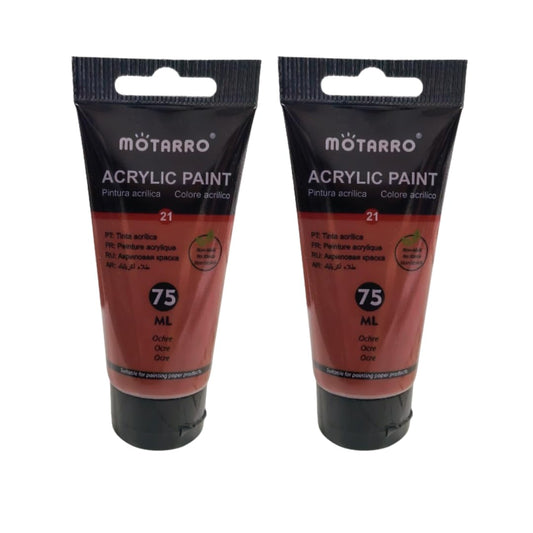 2 Pack Acrylic Paint – 75ml Tubes (Ochre)