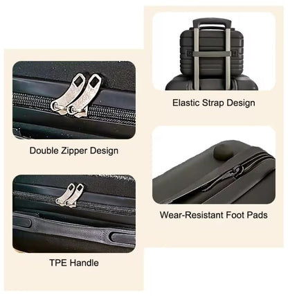 Cosmetic Travel Carry-On Suitcase Black - Large
