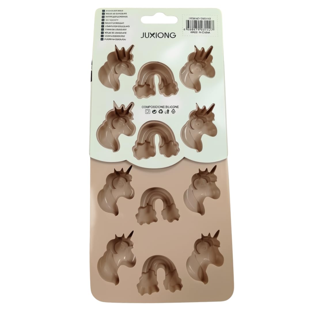 Silicone Chocolate Mold - Unicorns And Rainbows - 22×10.5cm (Pink)