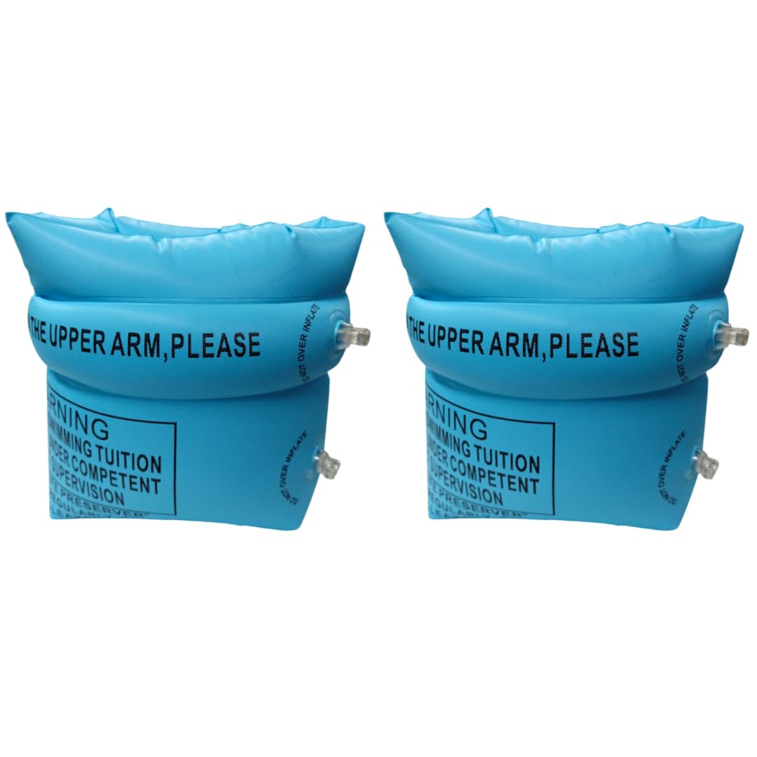 Swimming Inflatable Floating Arm Bands - 10 Pack - Blue