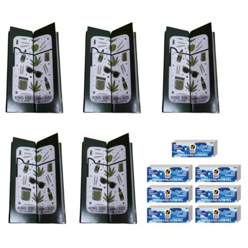 Value Pack - 10 Africa Flame Hemp Rolling Papers And 7 Filters Tips - White