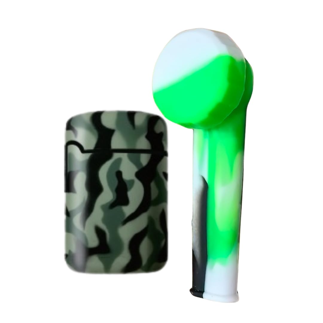 Green Army ZL-3 Torch Jet Lighter And Camouflage Mini Silicone Rasta Pipe