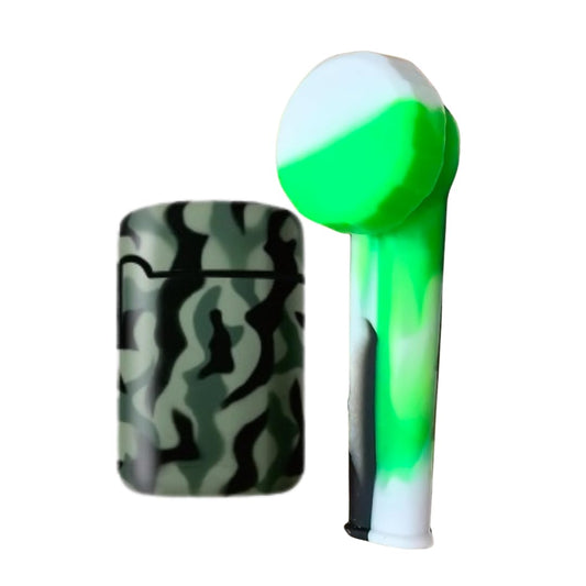 Green Army ZL-3 Torch Jet Lighter And Camouflage Mini Silicone Rasta Pipe