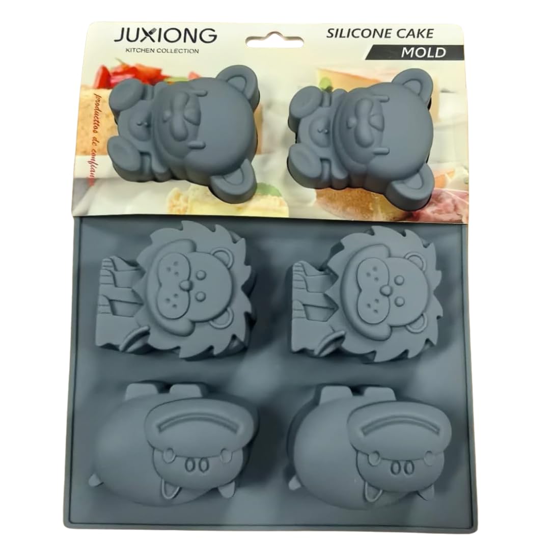 Silicone Cake Mold - Animals - 24x20cm (Grey)