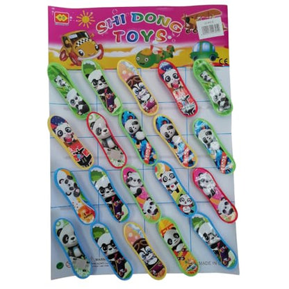 Mini Panda Skateboard 20pc | Cute Finger Toy Skateboards | Kids Collectible Set