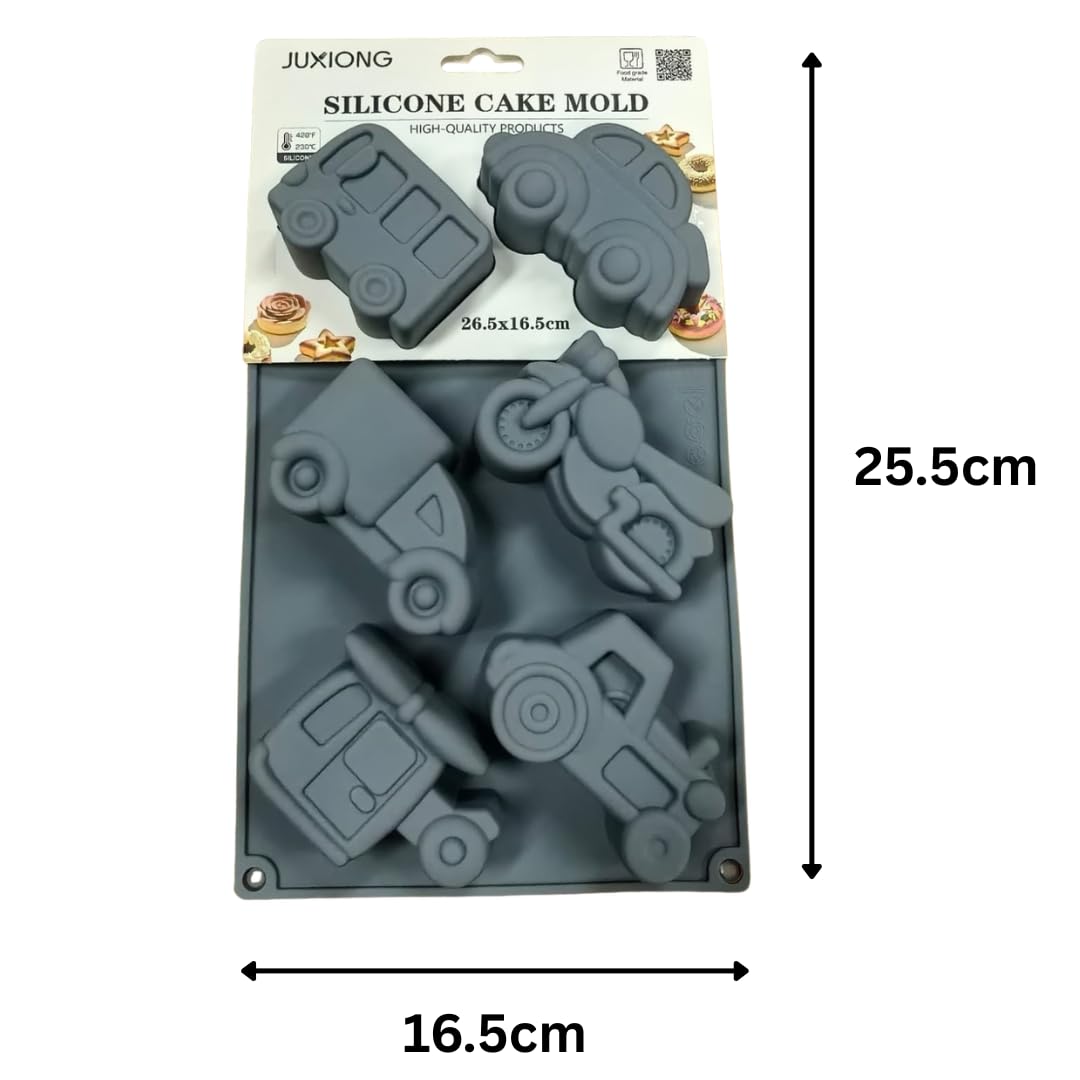 Silicone Cake Mold - Transport - 26.5x16.5cm (Grey)
