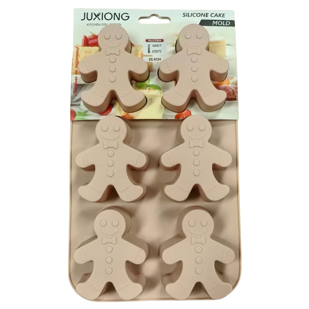 Silicone Cake Mold - Gingerbread Man - 25.5x16cm (Pink)