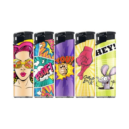 Electronic N2 Refillable Lighters – Mix 2 Assortment, Pack of 50