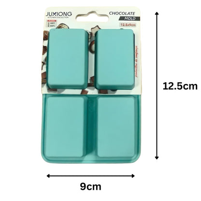 Silicone Chocolate Mold - Mini Rectangles - 12.5×9cm (Blue)