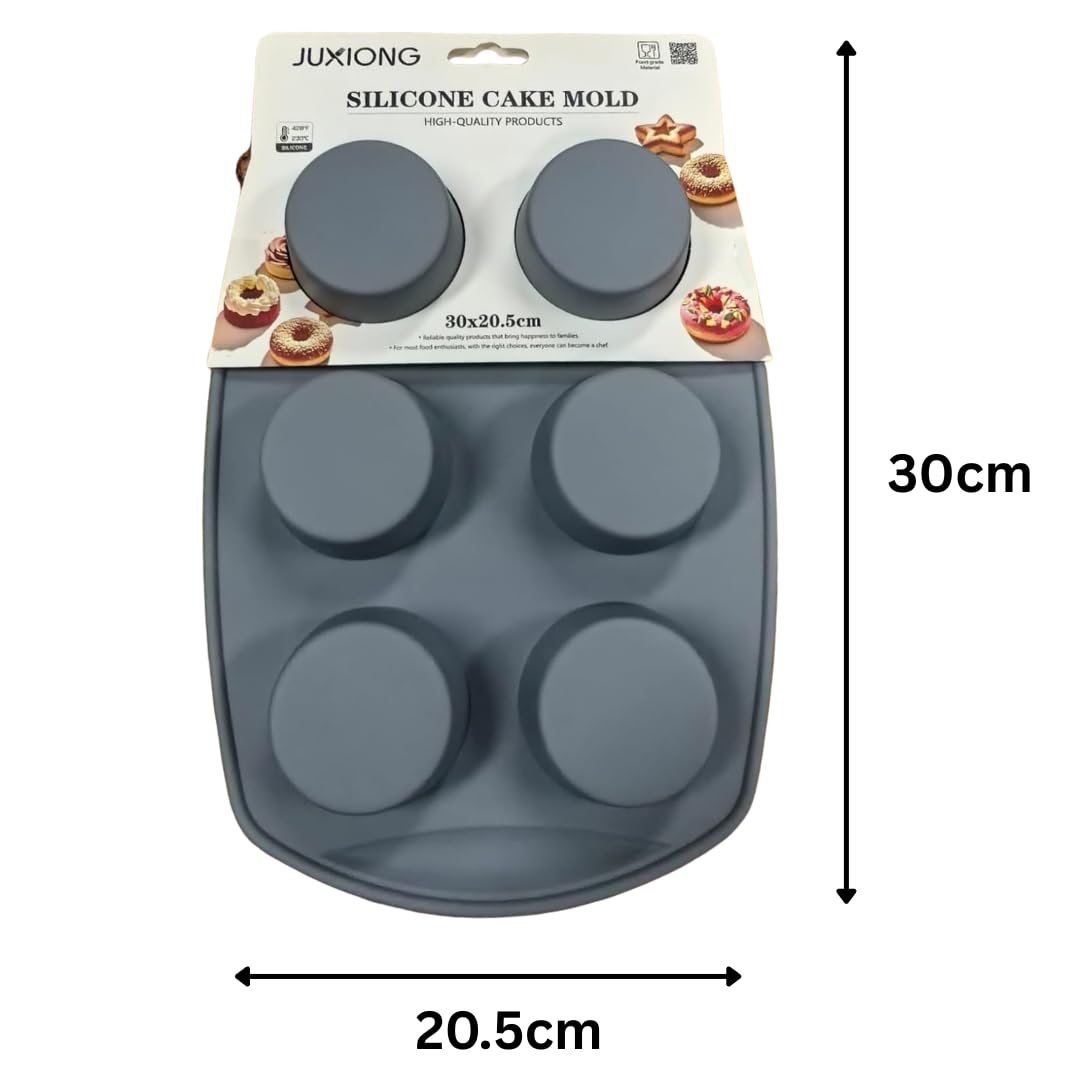 Silicone Cake Mold - Mini Circles - 30×20.5cm (Grey)