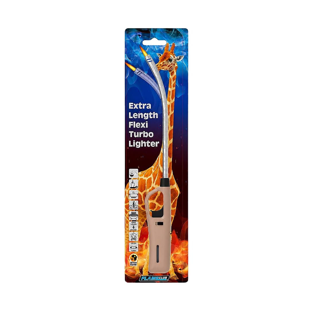 Braai Rake And Flexible Extra Length Braai Lighter (Brown)