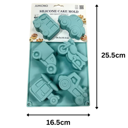 Silicone Cake Mold - Transport - 26.5x16.5cm (Blue)