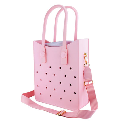 EVA Croc Tote Bag with Adjustable Strap – Ztylish (Pink)