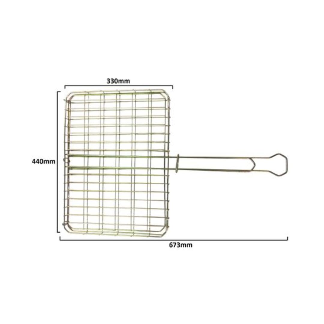 Big Box Braai Grid And Flexible Extra Length Braai Lighter (Brown)
