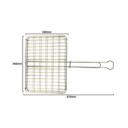 Big Box Braai Grid And Flexible Extra Length Braai Lighter (Brown)