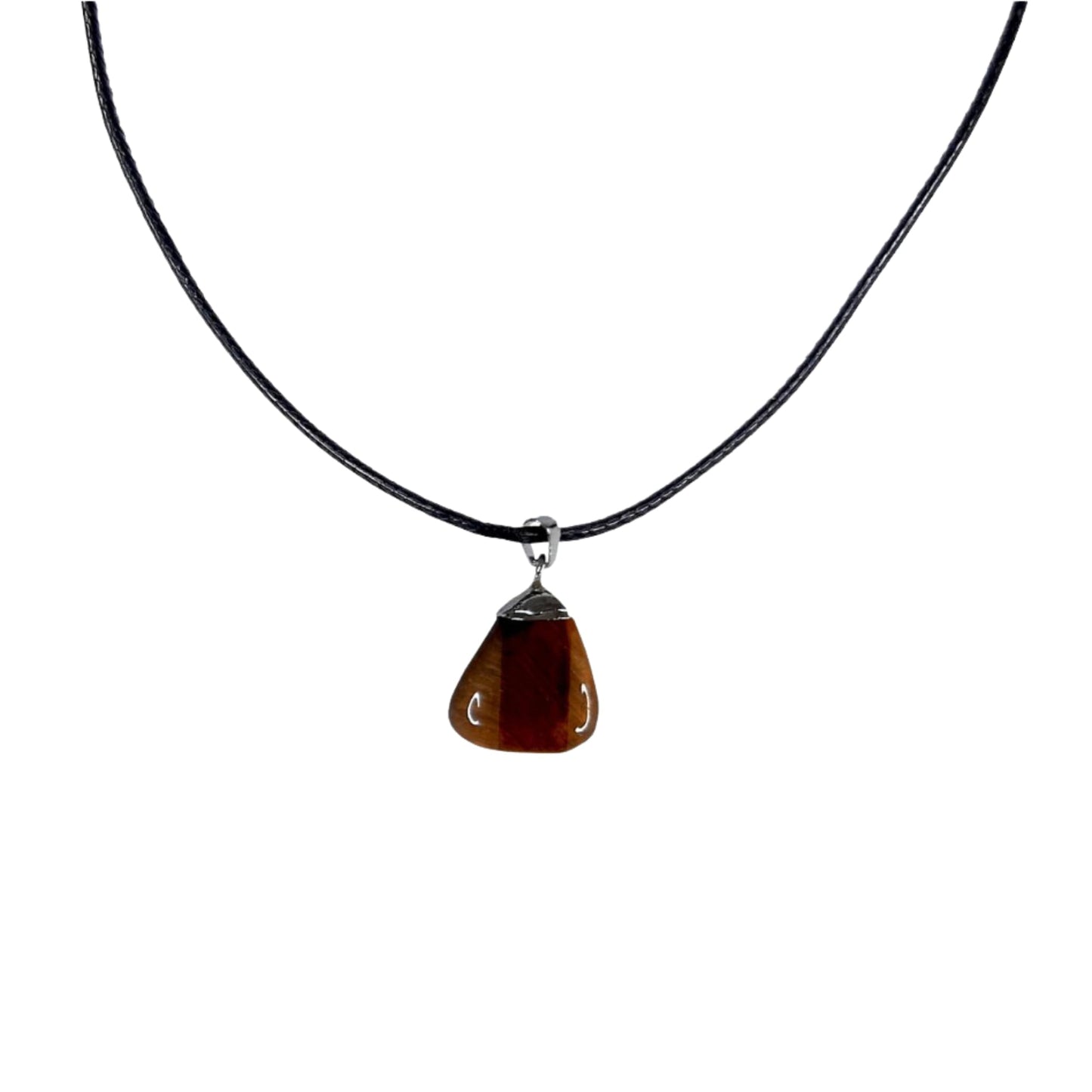 Earth Stone Collection - Polished Crystal Stone Necklace (Tigers eye)