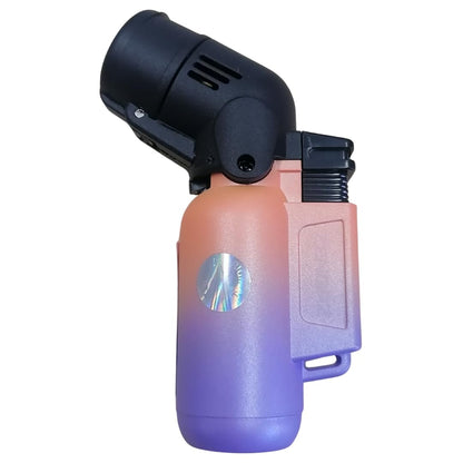 ZL-17 Angle Double Jet Torch Lighter - Orange-Purple