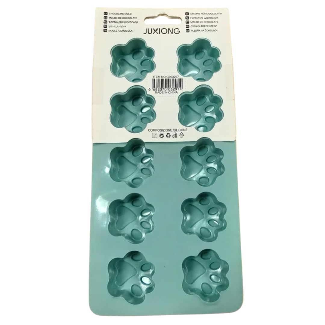 Silicone Chocolate Mold - Paw Prints - 21.5×11 cm (Blue)