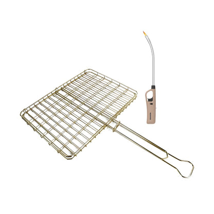 Big Box Braai Grid And Flexible Extra Length Braai Lighter (Brown)