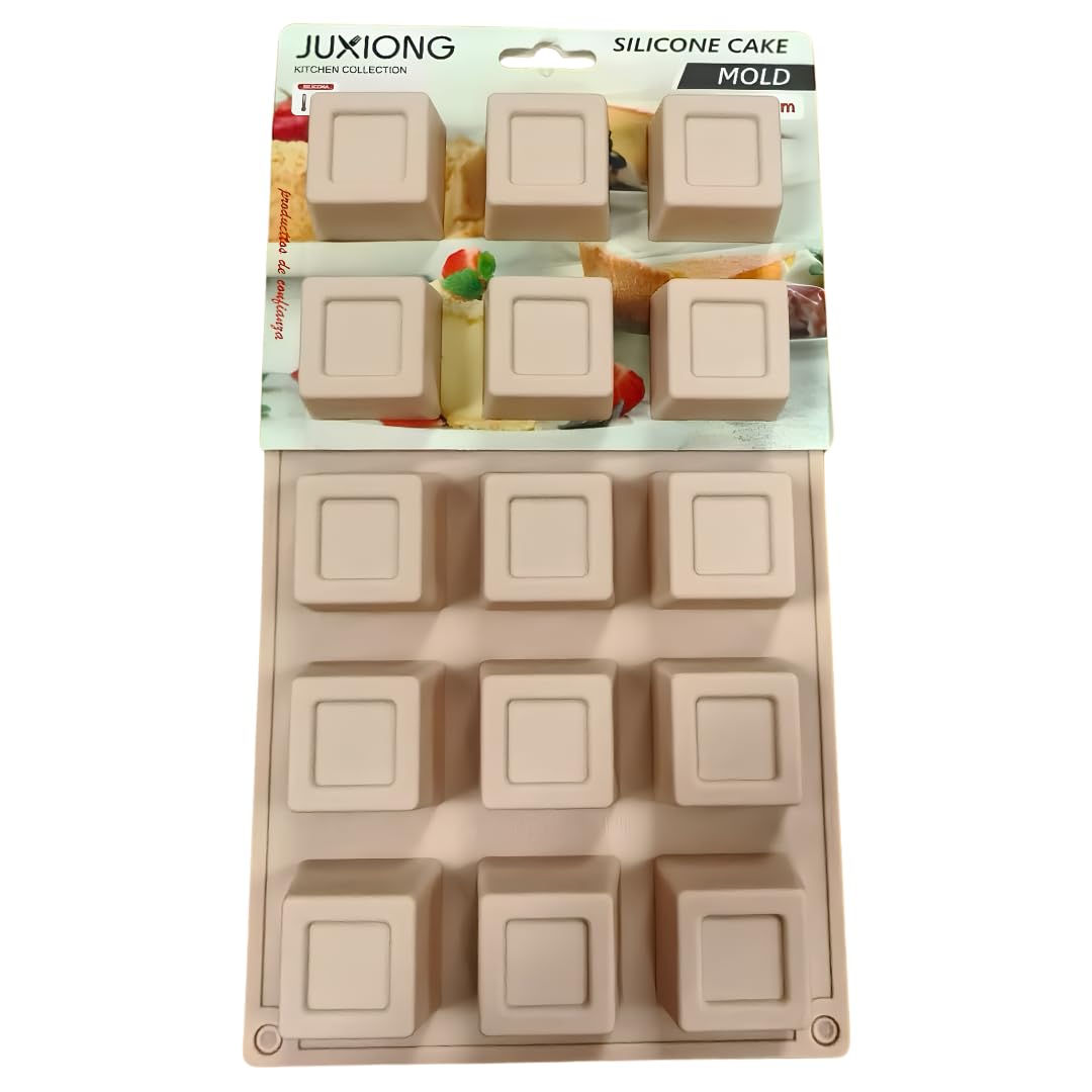 Silicone Cake Mold - Mini Squares - 29×17cm (Pink)